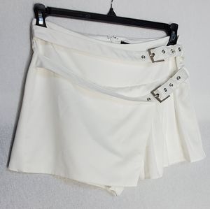 Belted Pleated Mini Skort